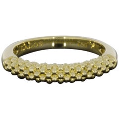 Lagos Caviar Gold Yellow Gold Ladies Wedding Band