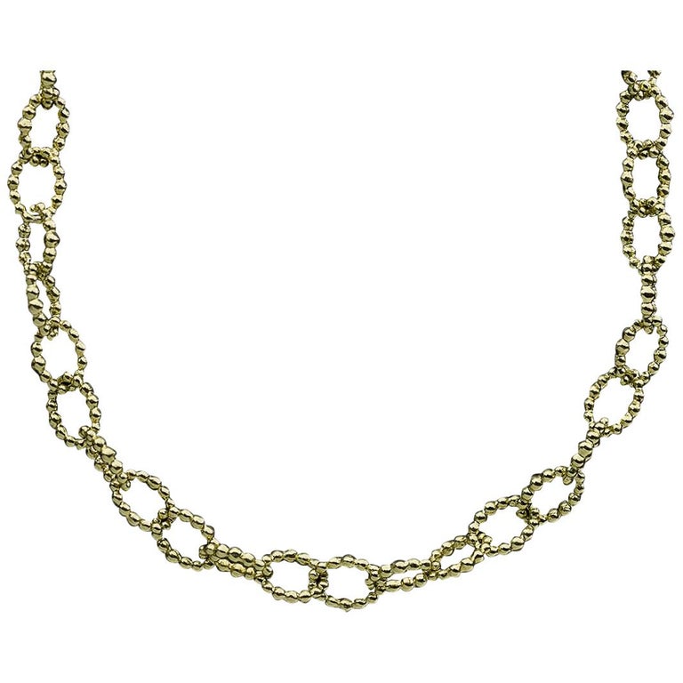 Lagos Caviar Gold Yellow Gold Oval Link Chain Necklace at 1stDibs