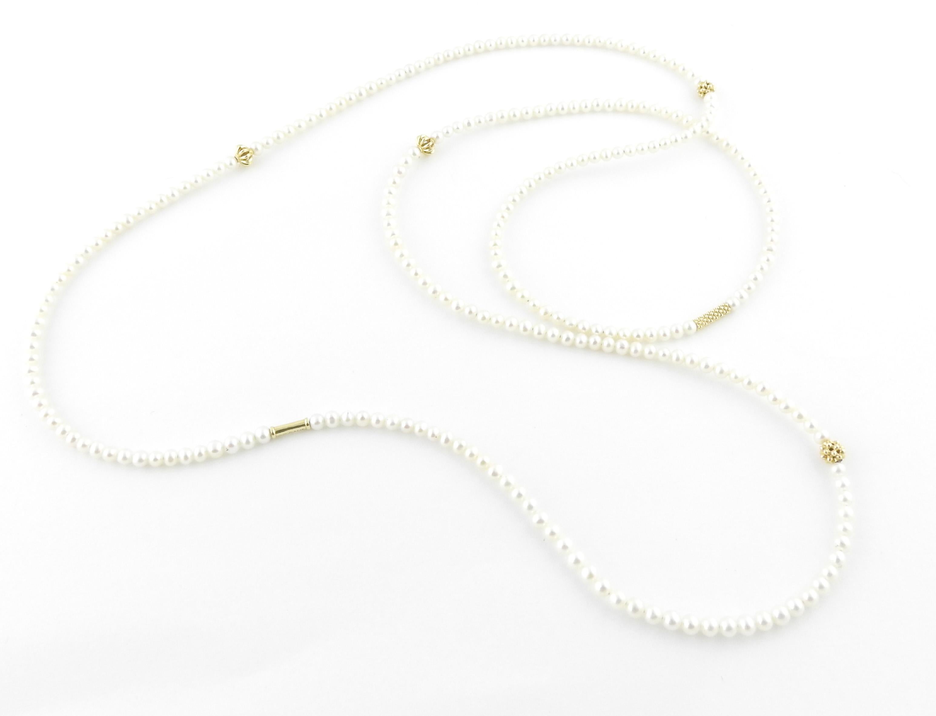 Bead Lagos Caviar Icon 18K Yellow Gold Freshwater Cultured Pearl Necklace