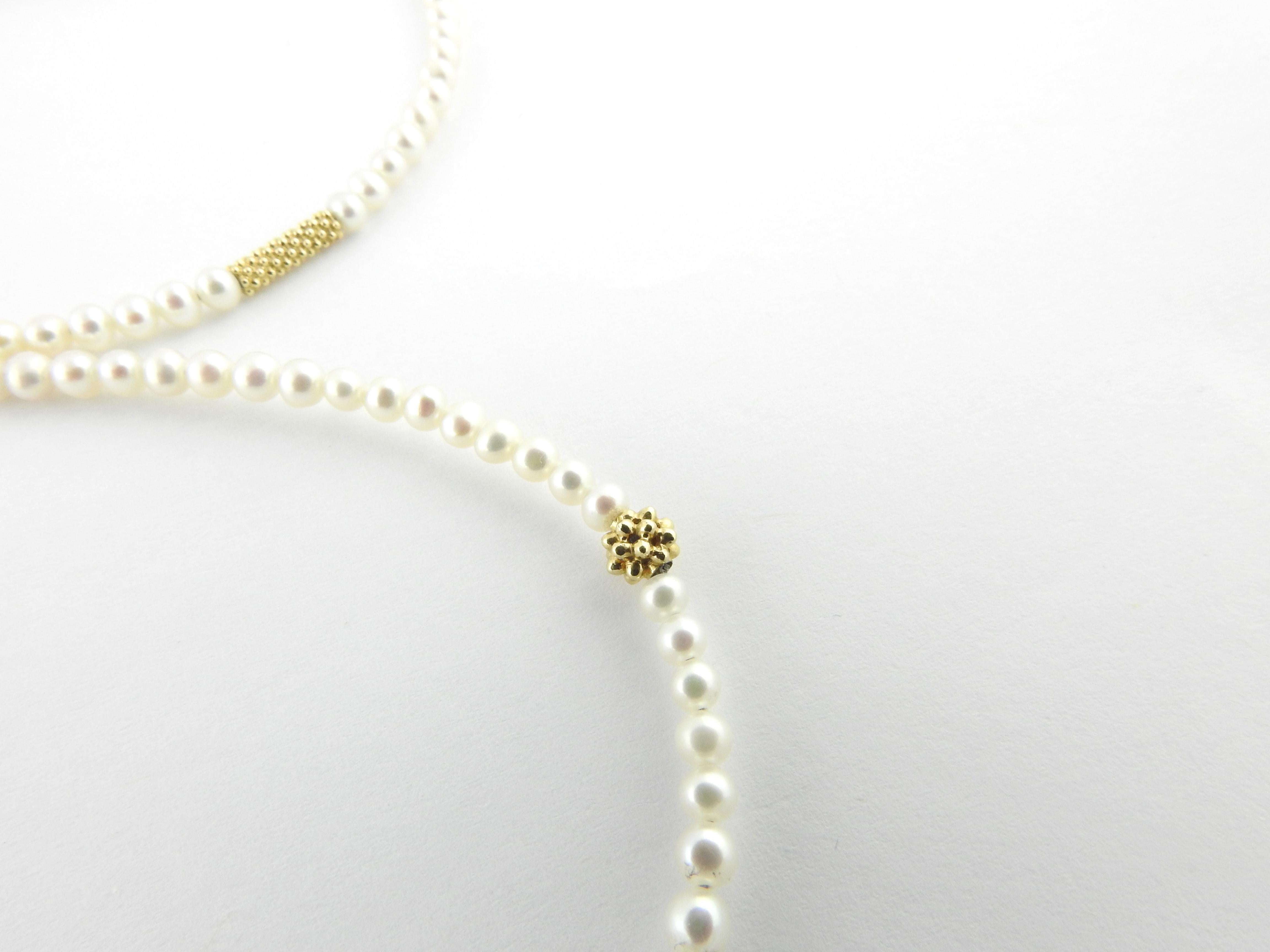 Women's Lagos Caviar Icon 18K Yellow Gold Freshwater Cultured Pearl Necklace