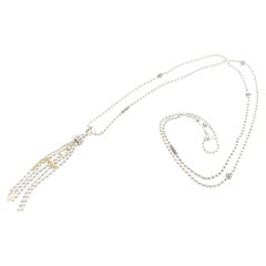 Lagos Caviar Icon Sterling Silver 18K Yellow Gold Tassel Necklace