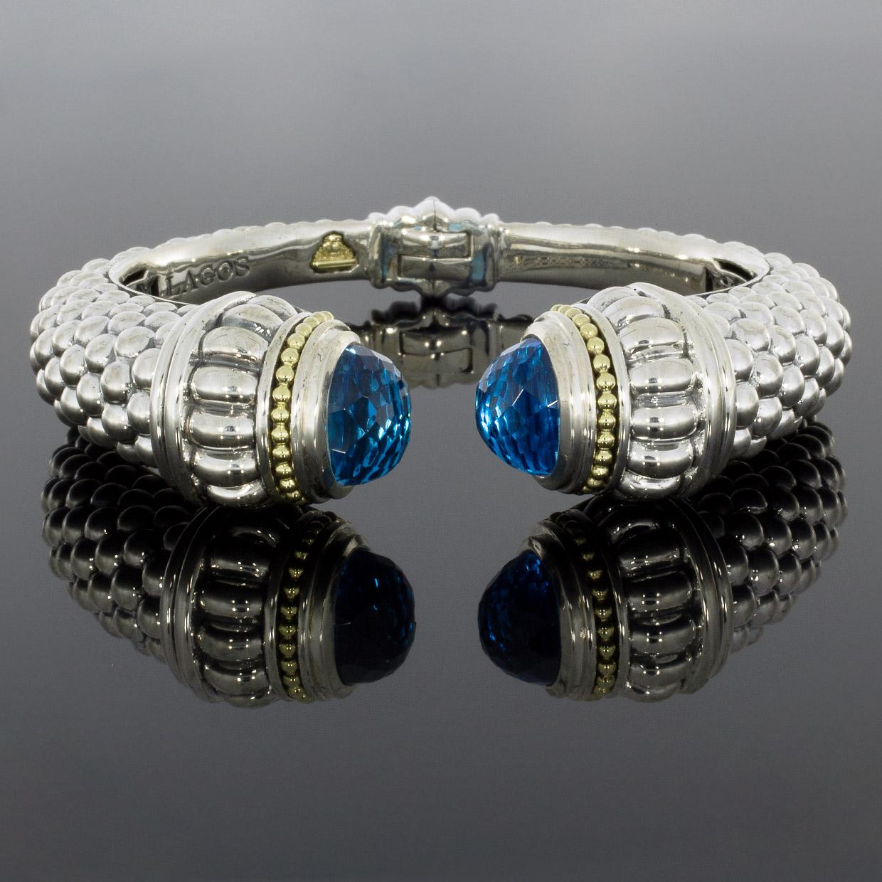 Item Details

Main Stone Treatment Not Enhanced
Main Stone Shape RC
Main Stone Creation Natural
Main Stone Topaz
Main Stone Color Blue
Estimated Retail $2,150.00
Brand Lagos
Collection Caviar
Metal Mixed Metals
Style Cuff
Fastening Other
Colored