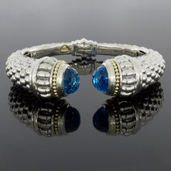 Lagos Caviar Mixed Metals Topaz Cuff Bracelets