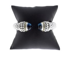 Lagos Caviar Mixed Metals Topaz Cuff Bracelets