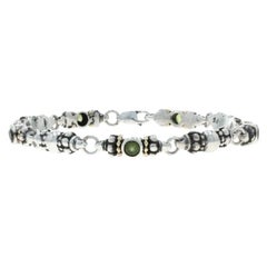 Lagos Caviar Peridot Bracelet 7 3/4" - Sterling 925 Yellow Gold 18k Round .45ct