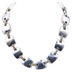 Lagos Caviar Sterling Silver and 18 Karat Yellow Gold Necklace