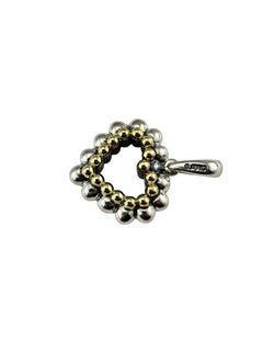 Colgante de corazón «Lagos Caviar» de plata de ley y oro amarillo de 18 quilates n.º 25653