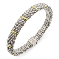 Lagos Caviar Sterling Silber und 18k Gelbgold Link Armband