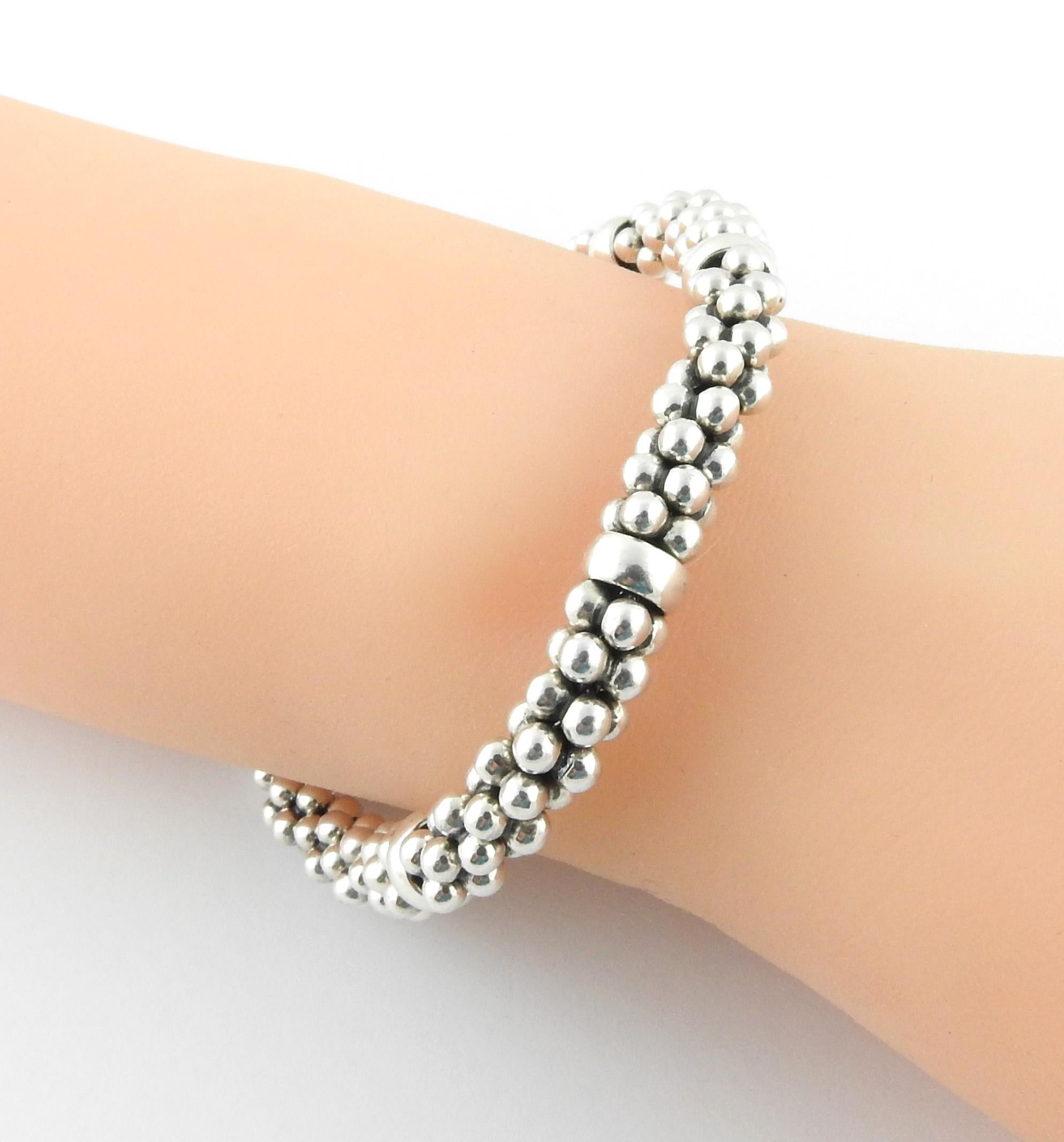 Lagos Caviar Sterling Silver Beaded Rope Bracelet 3