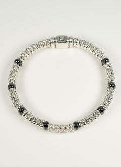 Bracelet Lagos Caviar en argent sterling, céramique et diamants