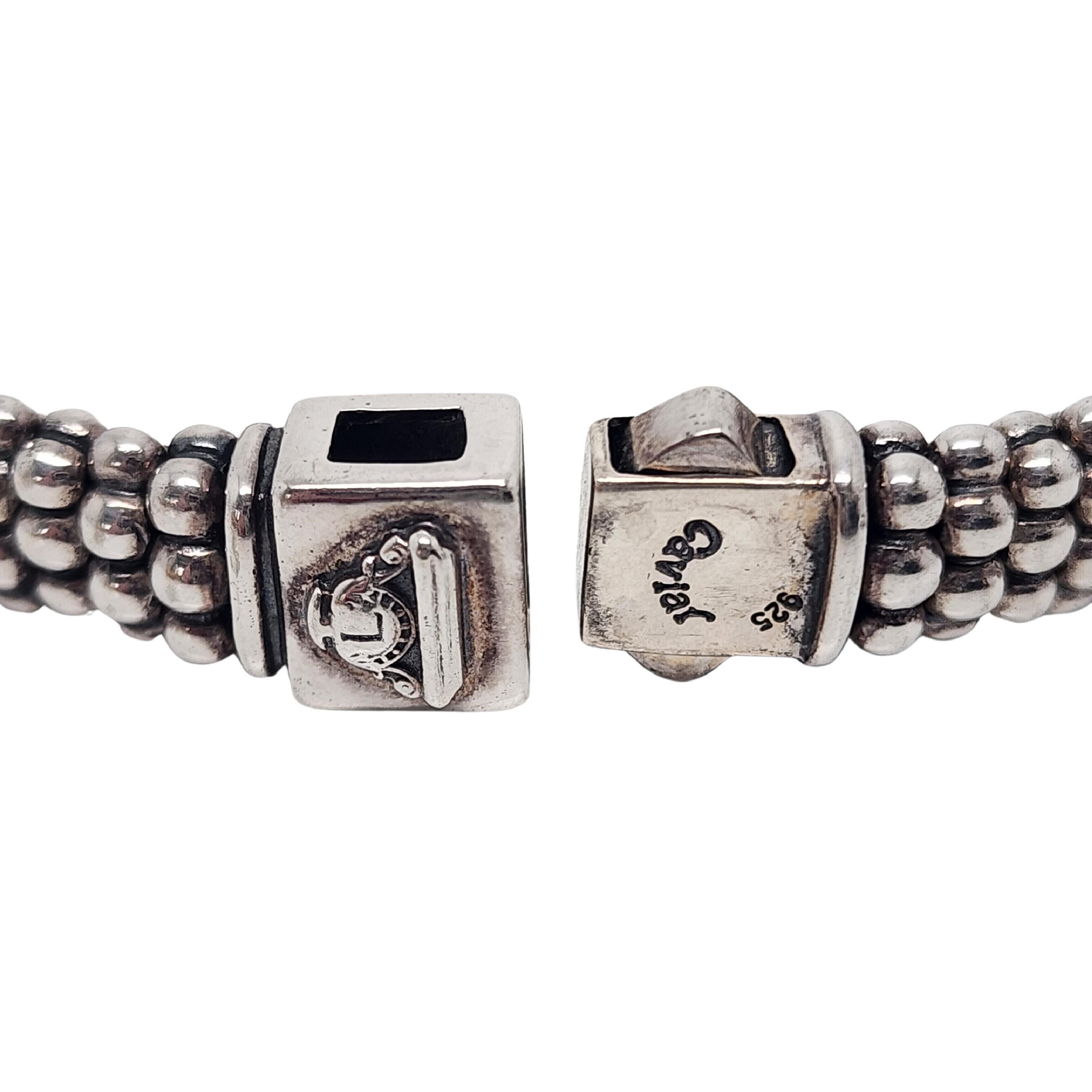 Lagos Caviar Sterling Silver Derby Buckle Bracelet #16271 In Good Condition For Sale In Washington Depot, CT