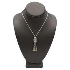 Lagos Caviar Collana in argento e oro con ciondolo a goccia da 34 pollici