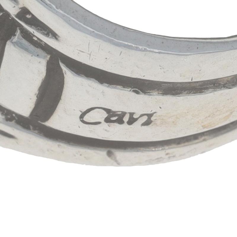 Lagos Caviar Wide Fluted Band - Sterling Silver 925 Gold 18k Statement Ring For Sale 3