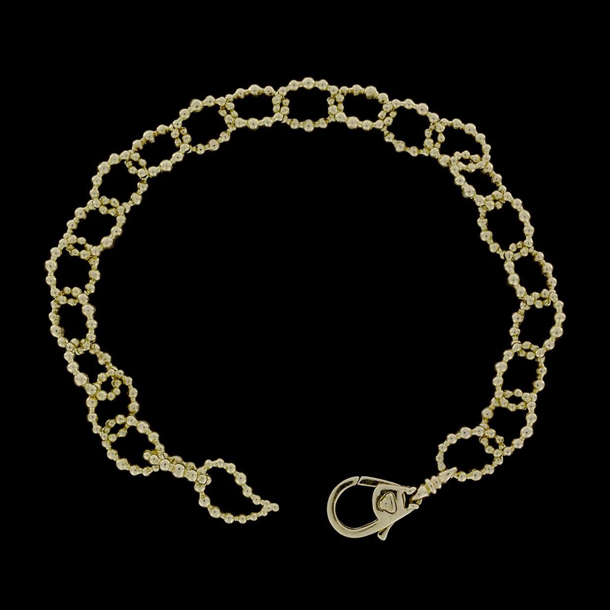 Item Details
Estimated Retail $2,200.00
Brand Lagos
Collection Caviar
Metal Yellow Gold
Finish Polished
Style Chain
Width 7 mm
Fastening Lobster
Bracelet Length 7.75 in
Metal Purity 18k

In 1977, LAGOS was founded by artist & master jeweler Stephen