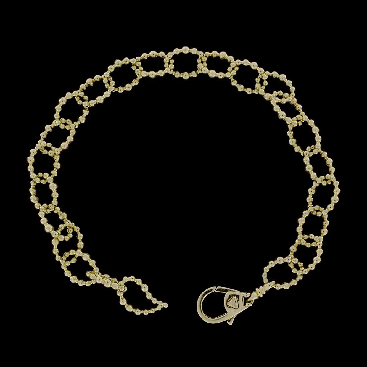Women's Lagos Caviar Yellow Gold Oval Link Chain Bracelet