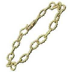 Used Lagos Caviar Yellow Gold Oval Link Chain Bracelet