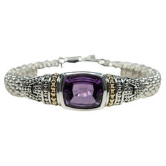 Lagos Kaviar Gelbgold Sterlingsilber Amethyst-Armband