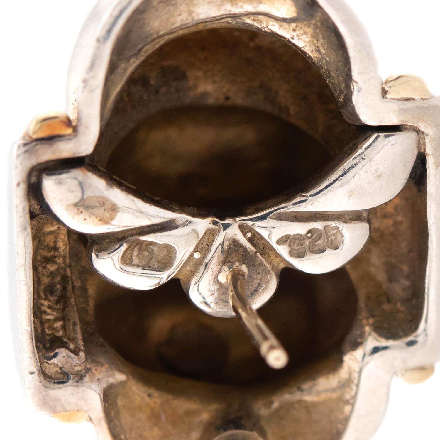 Anello e orecchini a bolla in argento sterling e 18k LAGOS Estate in vendita 1