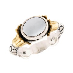 LAGOS Estate 18k & Sterling Silver Moonstone Ring
