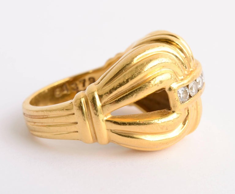 Lagos Gold and Diamond Ring For Sale at 1stDibs lagos gold ring