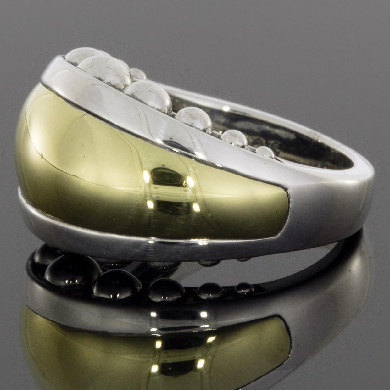 Women's Lagos High Bar Gold and Silver Band Ring For Sale