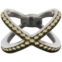 Lagos Infinity X Gold and Silver Band Ring