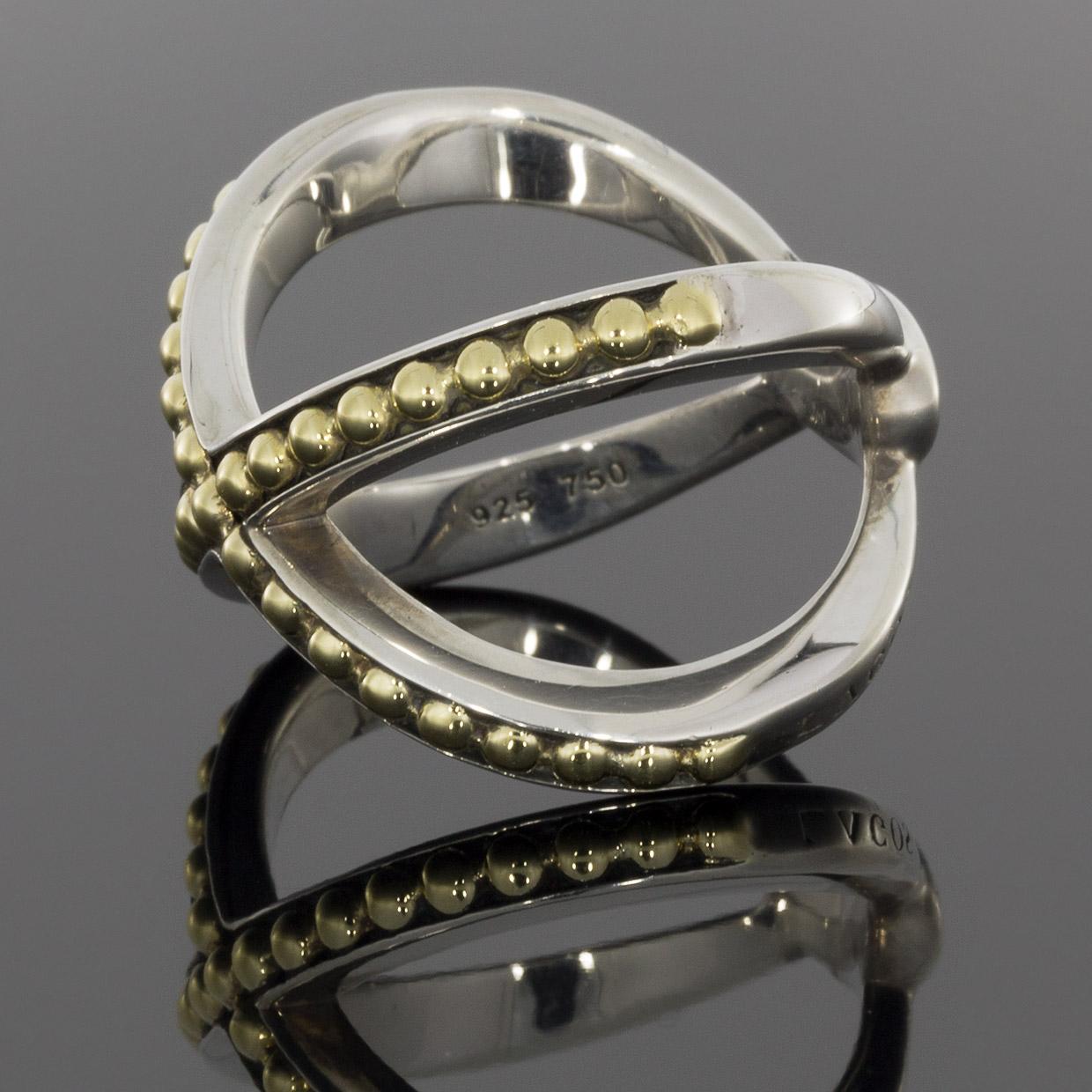 Women's Lagos Infinity X Gold and Silver Band Ring
