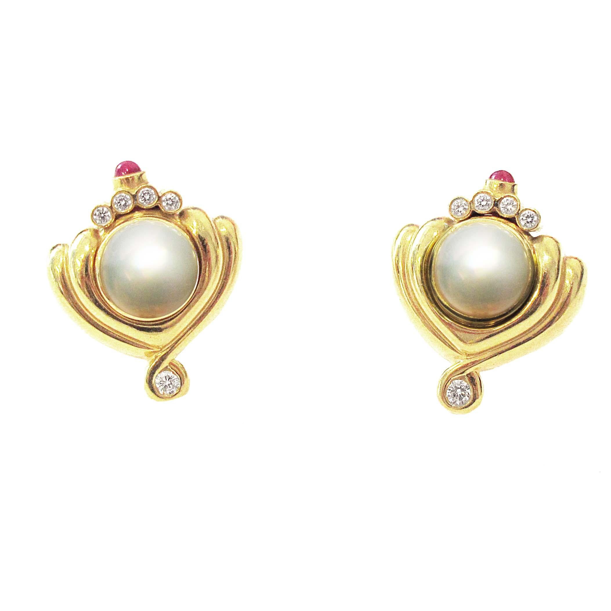 interchangeable earrings gold