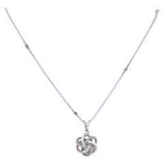 Lagos Love Knot Pendant Necklace - Sterling Silver 925 Floral Adjustable