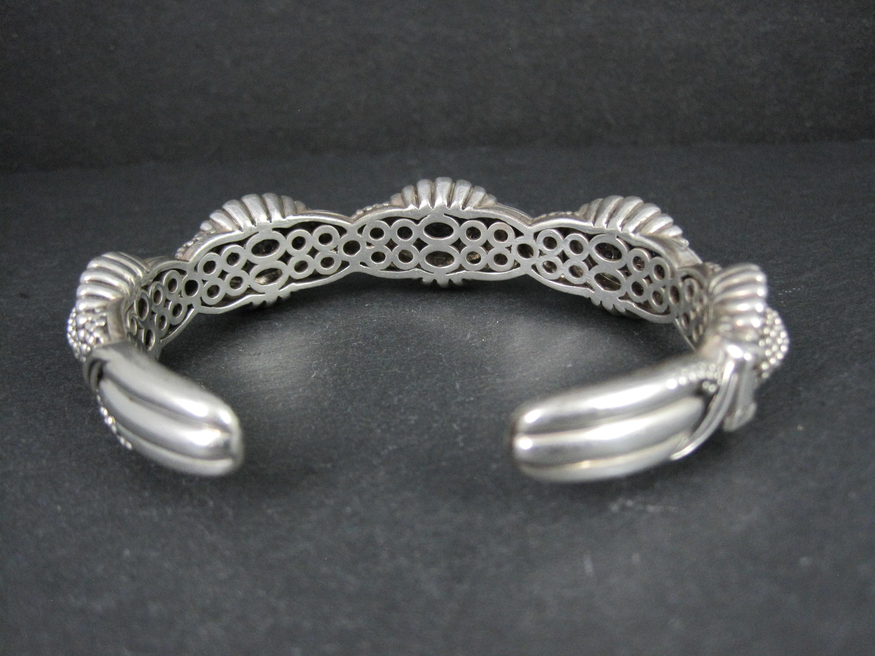 Lagos Muse Caviar Blue Sapphire Cuff Bracelet 6.34