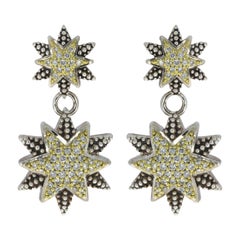 Lagos North Star Silver & Gold 0.43 Carat Diamond Drop/Dangle Earrings