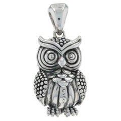 Colgante Búho Lagos - Plata de ley 925 Pájaro Sabio