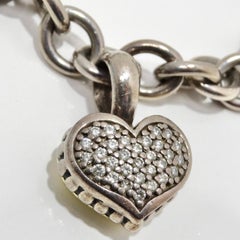 Lagos Pure Silver and 18K Gold Diamond Charm Bracelet