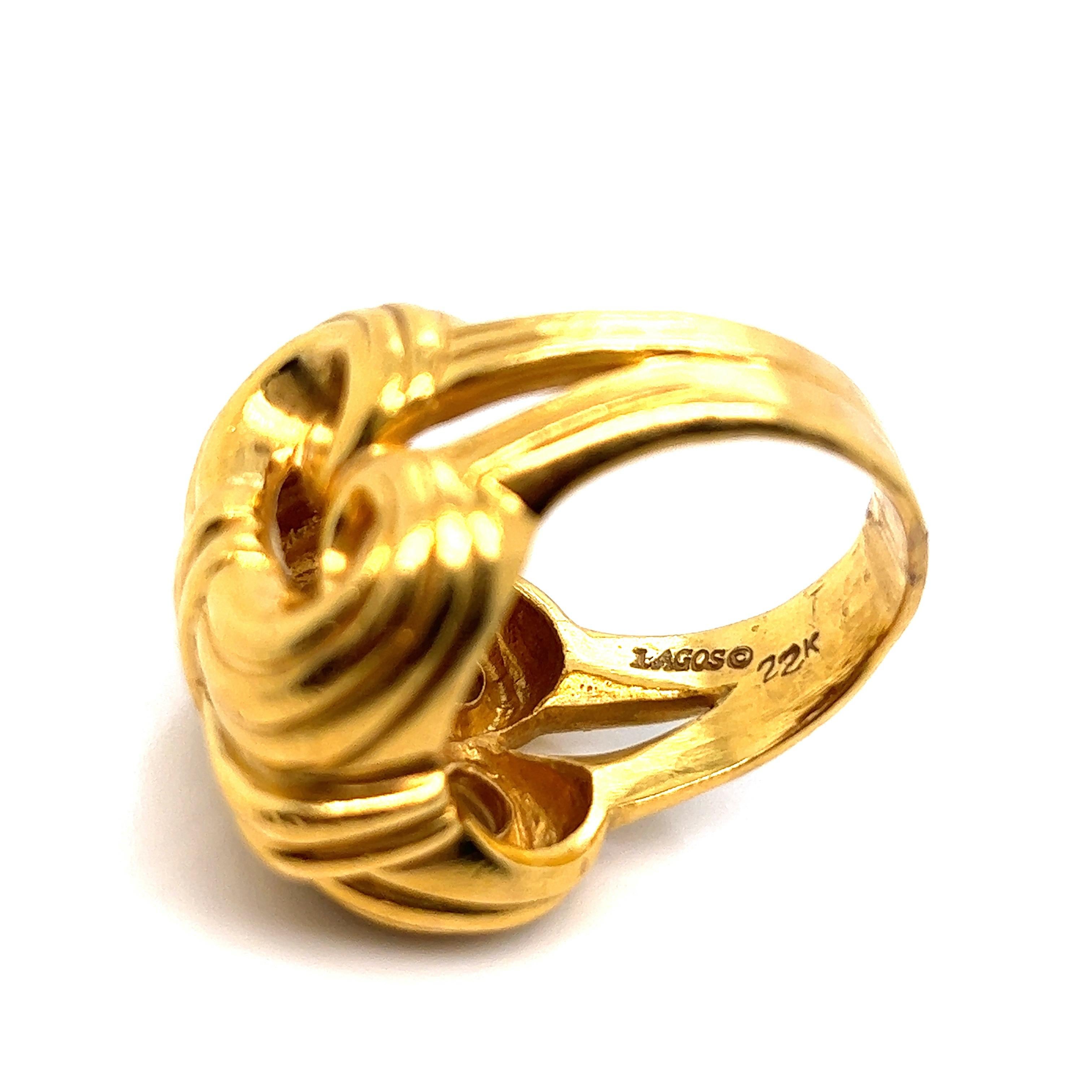 Lagos Ram's Horn Gold Ring For Sale 1