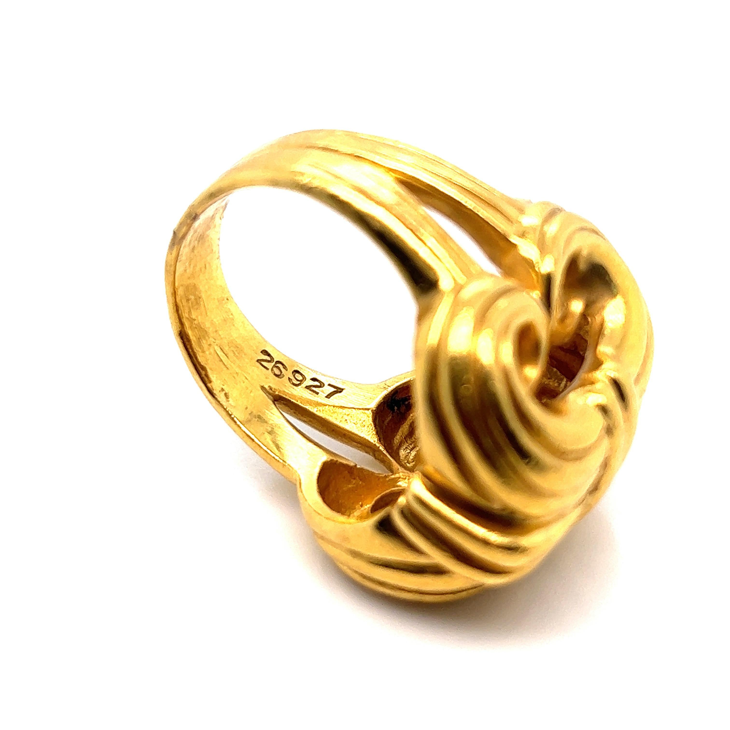 Lagos Ram's Horn Gold Ring For Sale 2