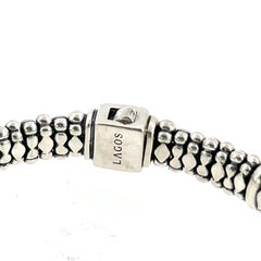 LAGOS Rope Bracelet in Sterling Silver and 18ct Yellow Gold, 8mm Wide