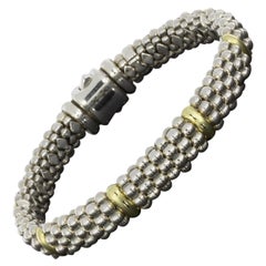 Lagos Signature Caviar Gold and Silver Beaded Bracelets