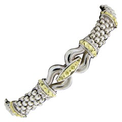 Lagos Silver and Gold Caviar Derby Beaded Bracelet