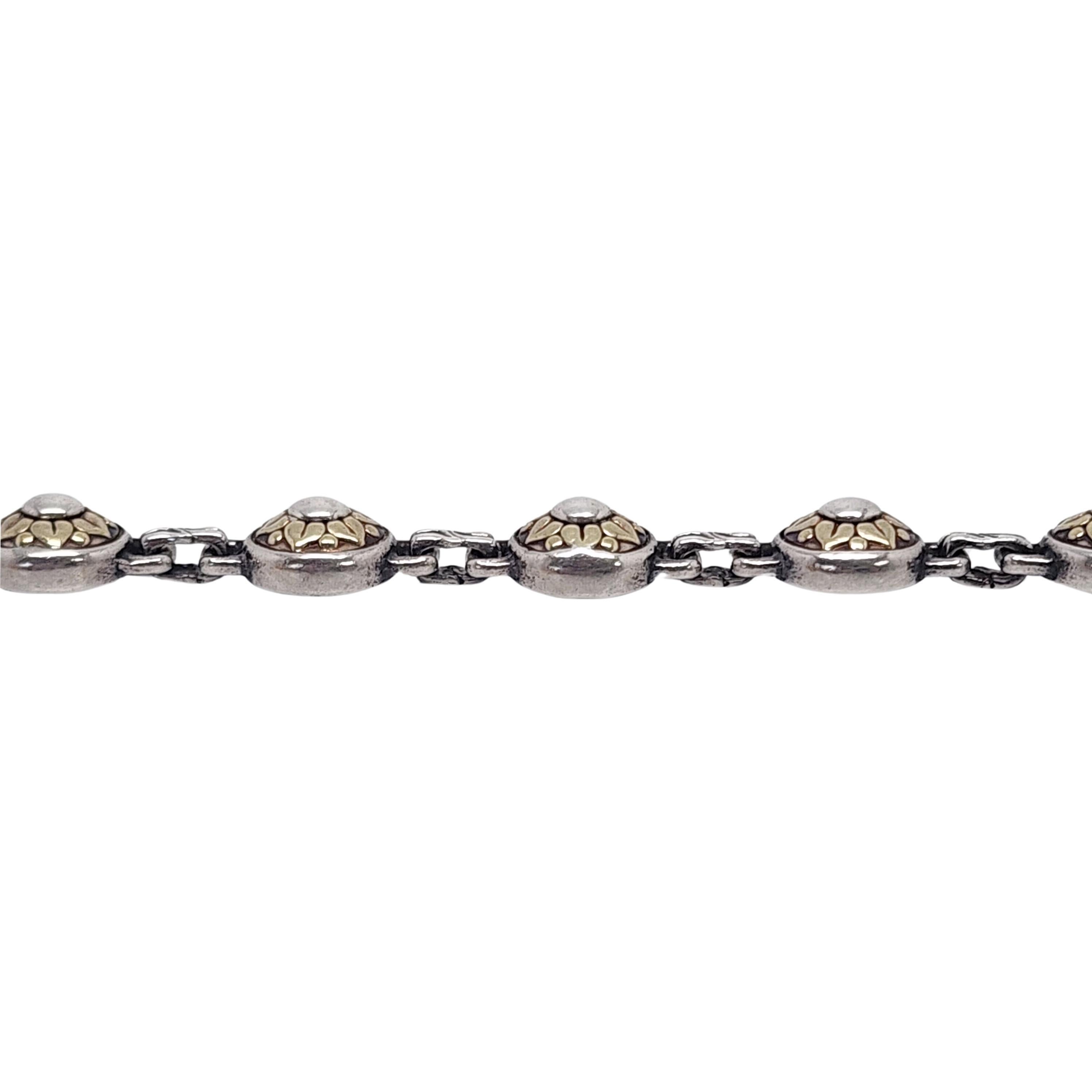 Lagos Sterling Silver 18K Plated Arcadian Link Bracelet #16272 1
