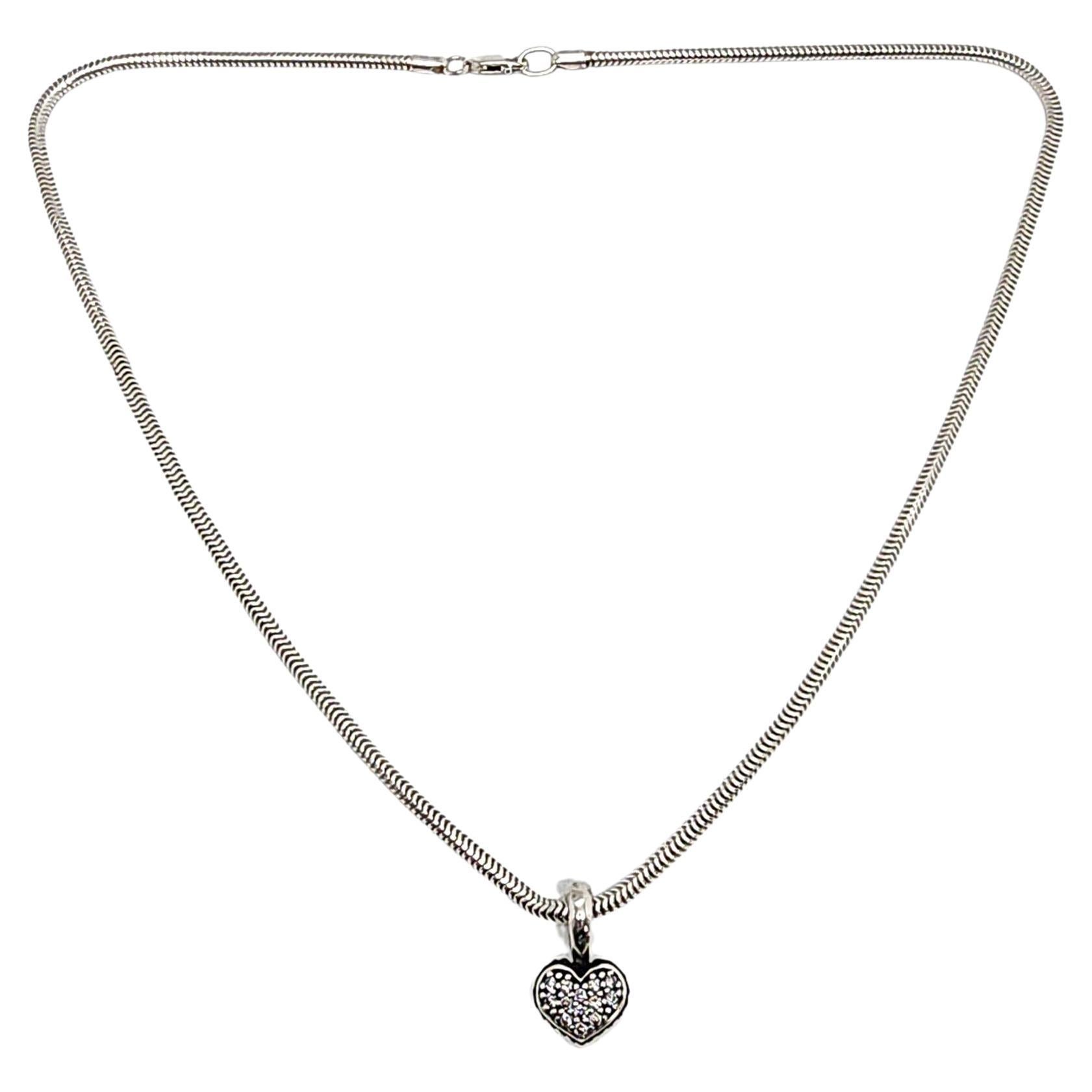 Lagos Sterling Silver 18K Reversible Diamond Heart Pendant Necklace 16276
