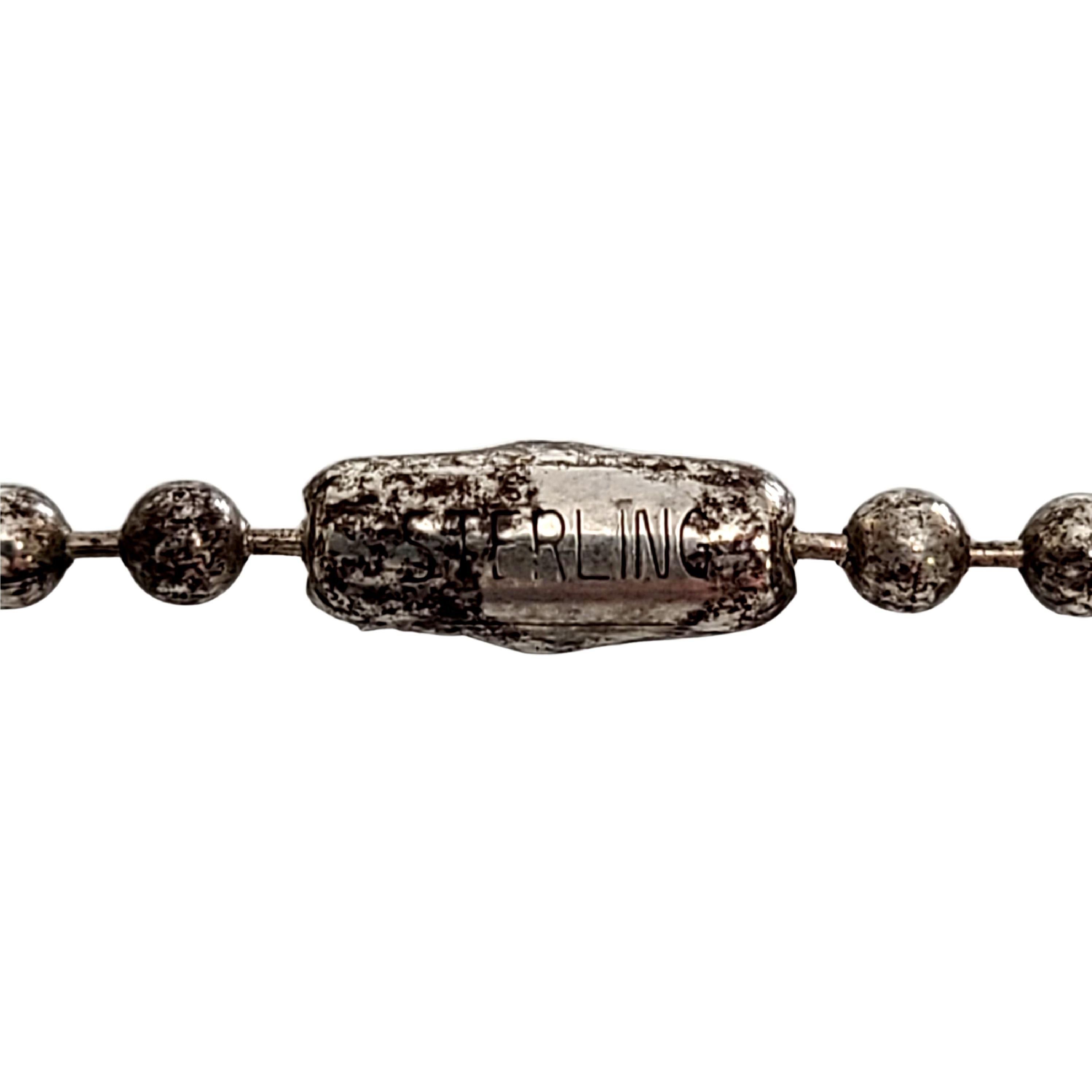 Lagos Sterlingsilber Friedensschild-Anhänger mit Kugelkette 3