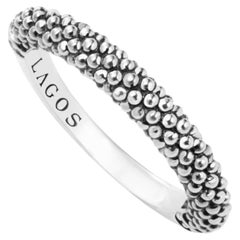 Lagos Sterling Silver Signature Caviar Beaded Ring