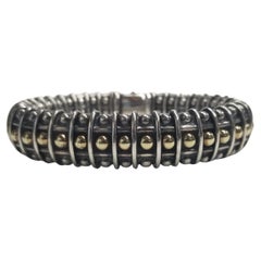 Bracciale bicolore "Signature Lagos Caviar collection Dot" in oro giallo 18 carati e Si. Bracciale bicolore "Signature Lagos Caviar collection Dot" in oro giallo 18 carati e Si.