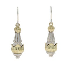 Lagos Unsigned Ohrringe - Sterling Silber 925 Gelbgold 18k durchbohrt