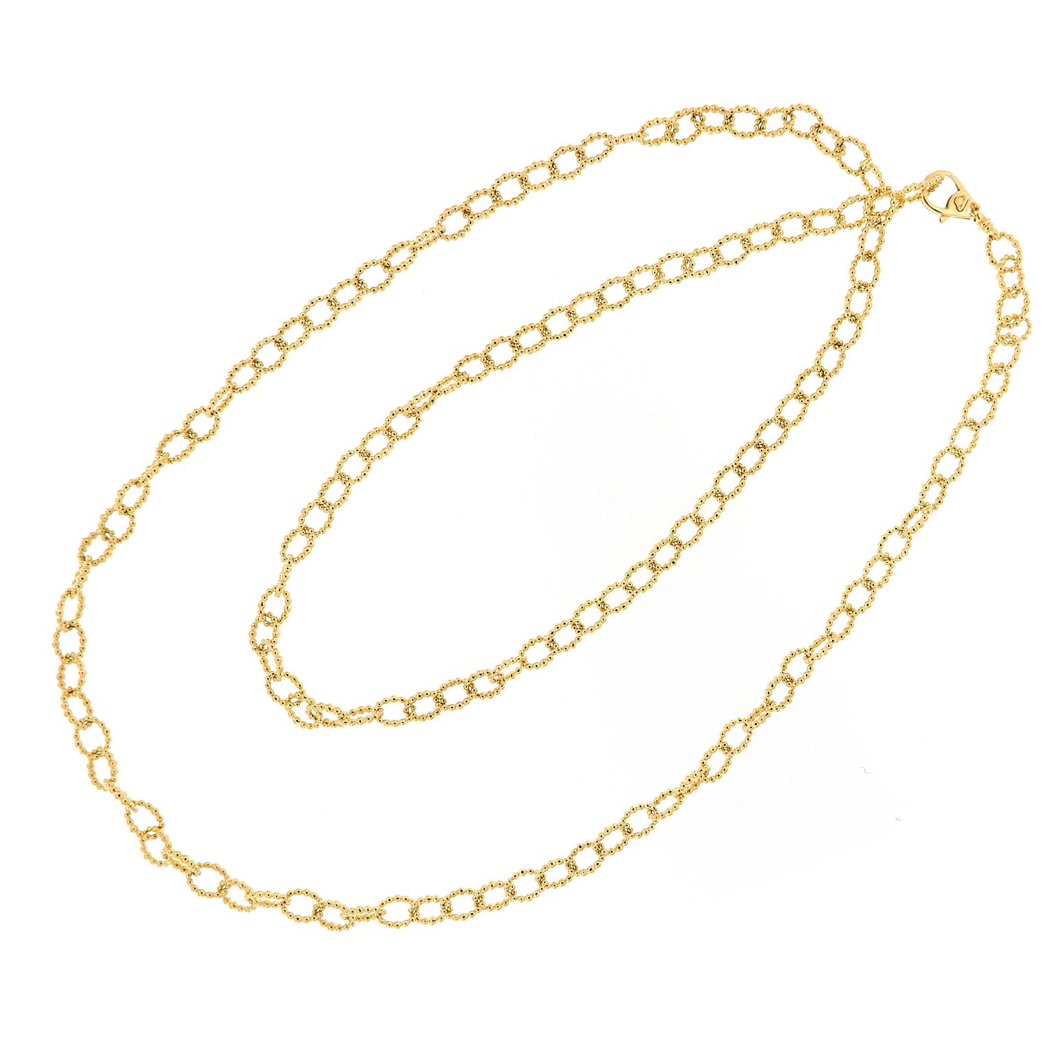 Lagos Yellow Gold Caviar Fluted Oval Link Necklace