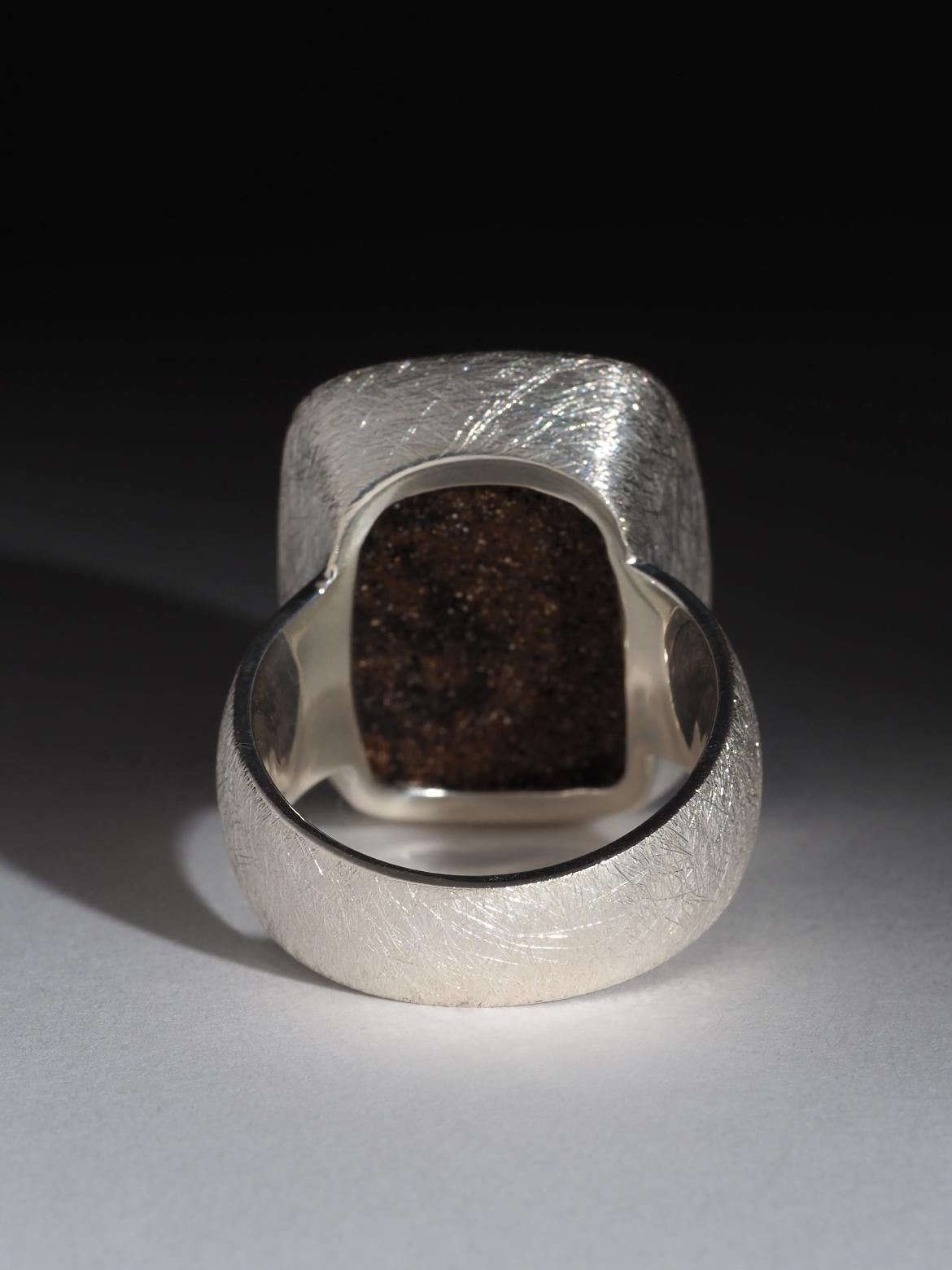 Lagre Boulder Opal silver ring 15 carat 9.5 size Christmas gift unisex 5