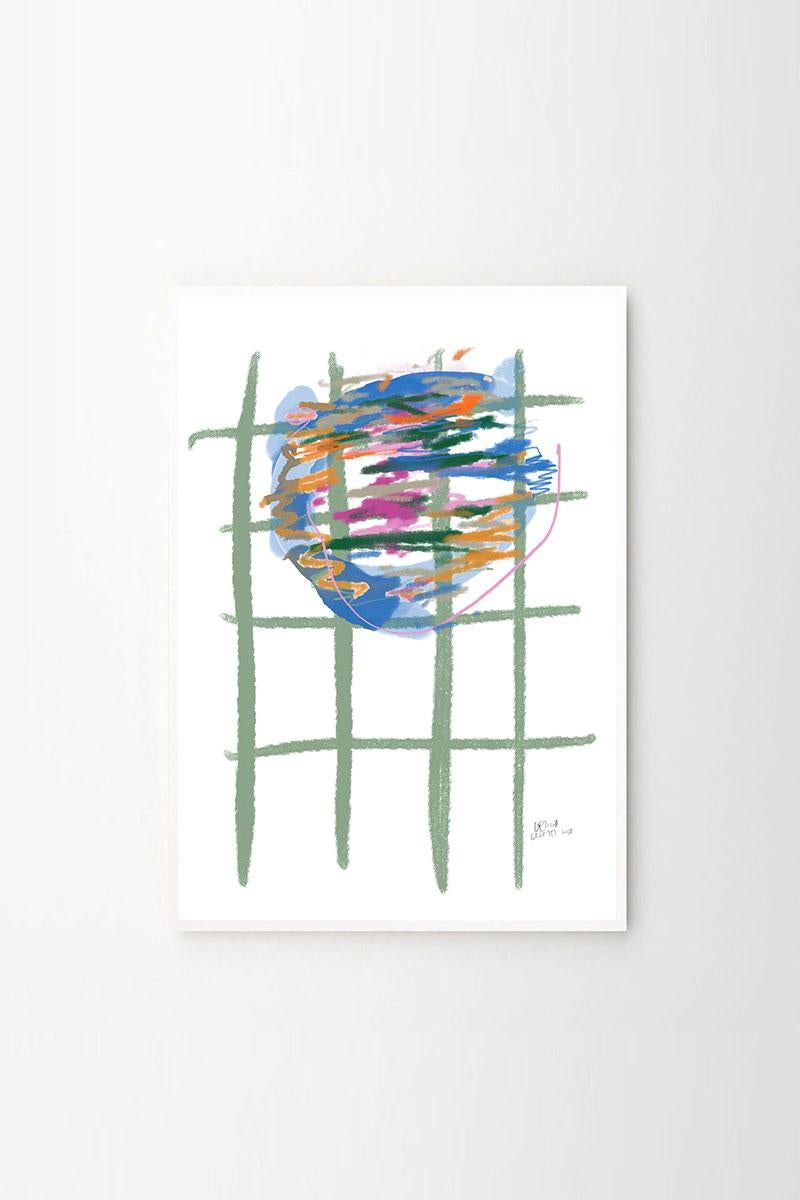Papier Lágrima Sobre el Mantel - Gravure d'art abstrait de Leticia Gagetti - Formats multiples en vente