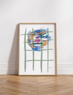 Lágrima Sobre el Mantel Abstract Art Print by Leticia Gagetti - Size A3