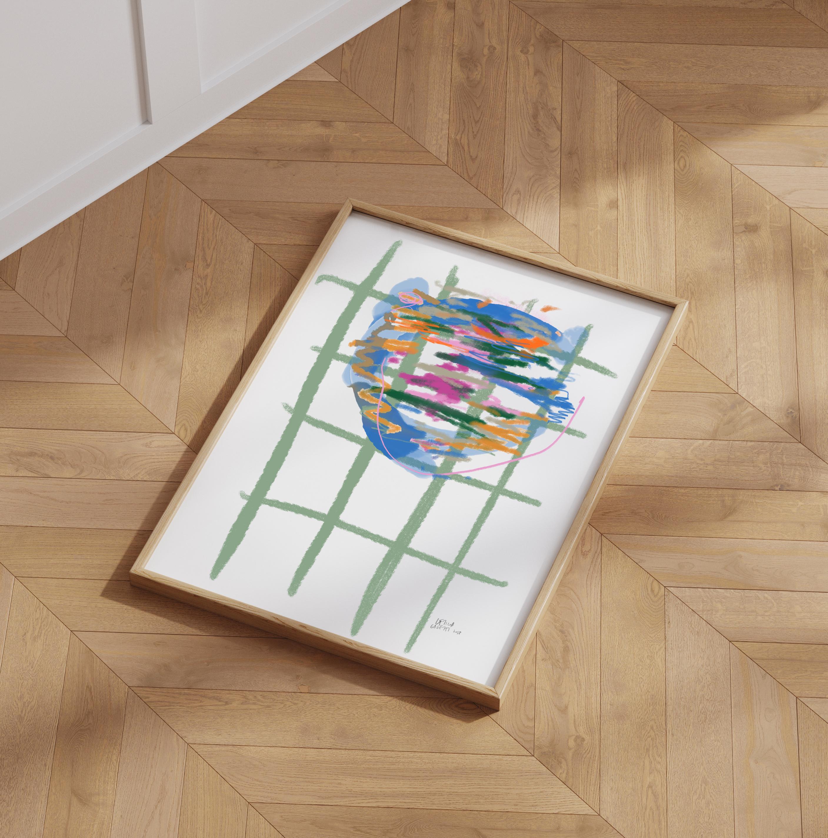 Lágrima Sobre el Mantel Abstrakter Kunstdruck von Leticia Gagetti - Größe A2 (21. Jahrhundert und zeitgenössisch) im Angebot
