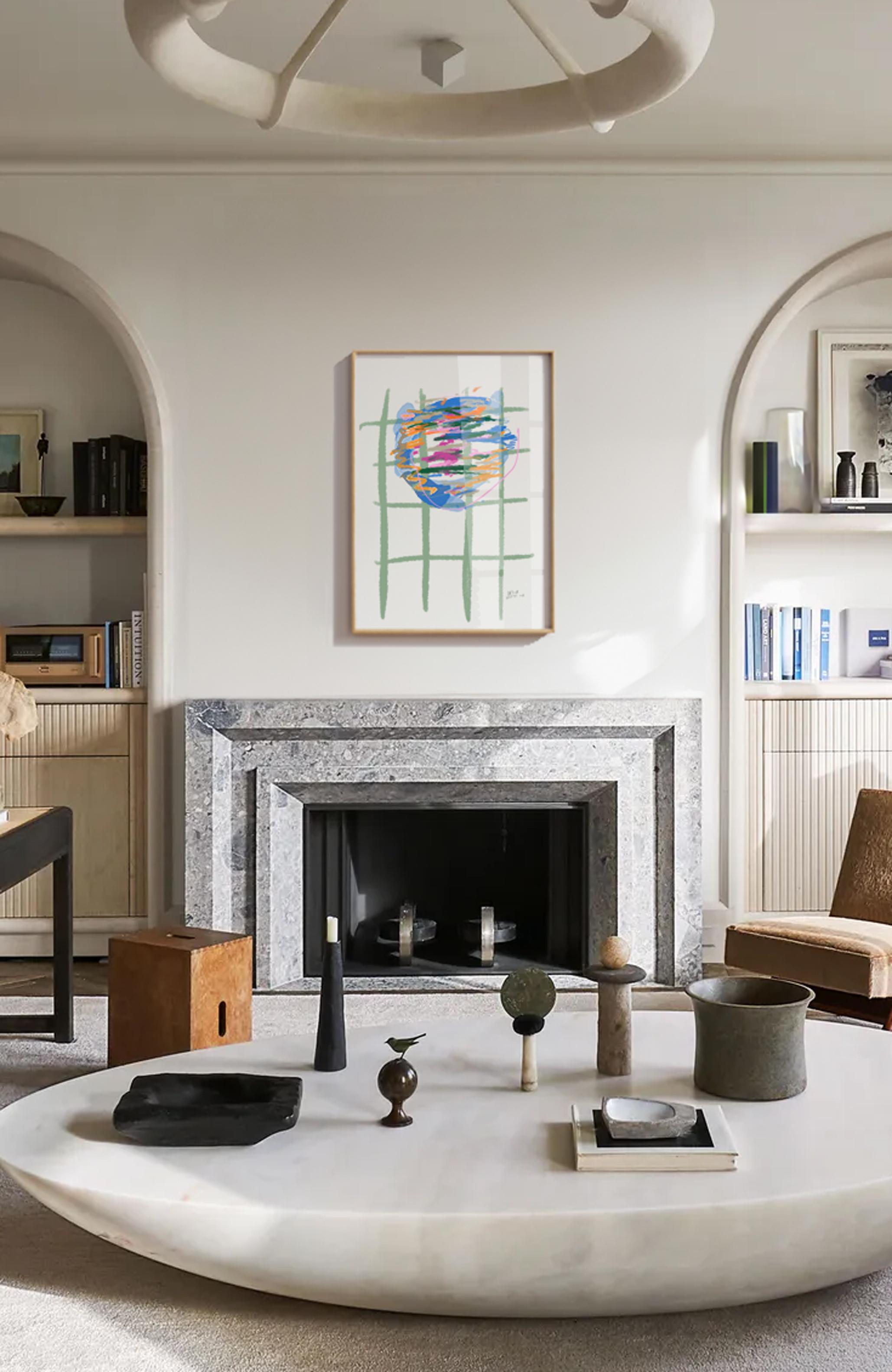 Lágrima Sobre el Mantel - Gravure d'art abstrait par Leticia Gagetti - Taille A4 en vente 1